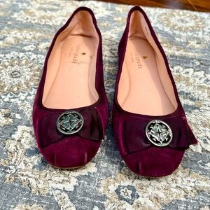 Kate Spade Purple Flats with Bow and Star Detail
